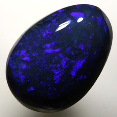 SOLID BLACK OPAL Blue on black, high dome SEE VIDEO